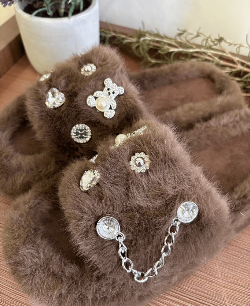 Sandalia KALESIS VIRGINIA-- Sandalia de pelo en marrón y negro