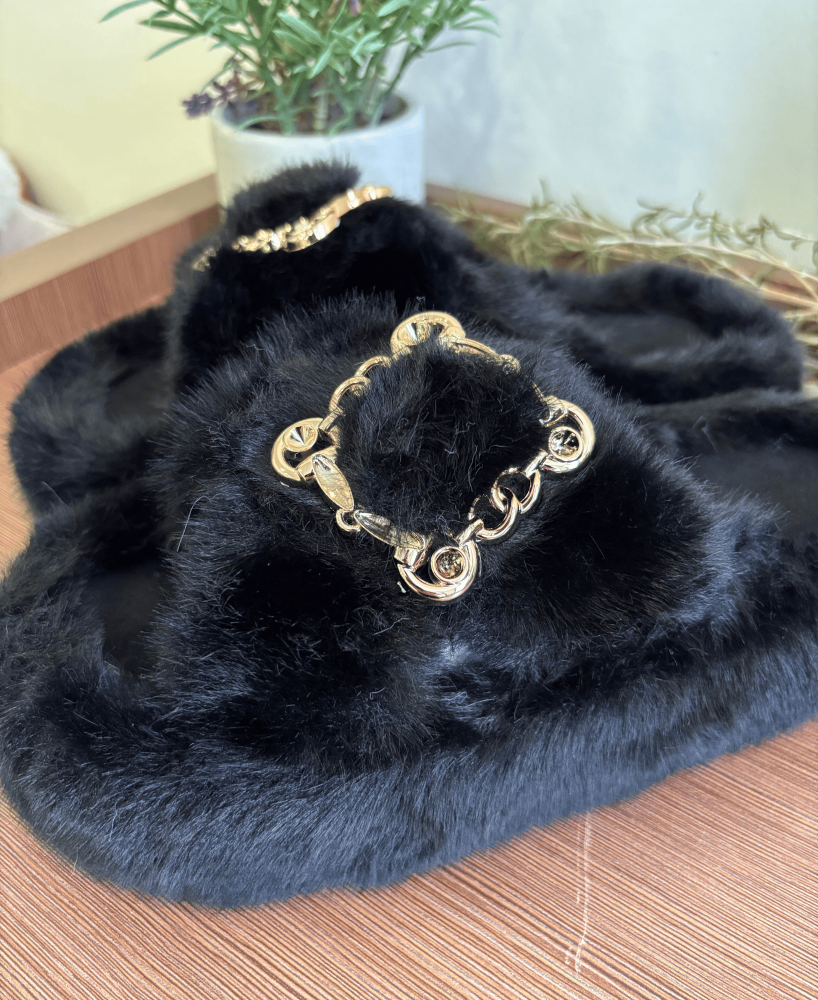 Sandalia KALESIS VIRGINIA-- Sandalia de pelo en marrón y negro