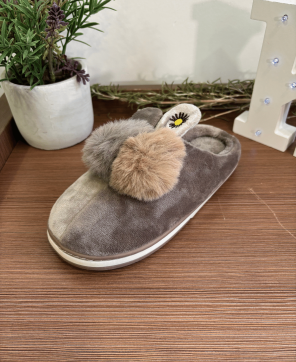 Zapatillas KALESIS BUNNY-CAT - Niño y Adulto, con Plataforma, Cómodas, Calientes para el Invierno, con dos Pompones de Lana