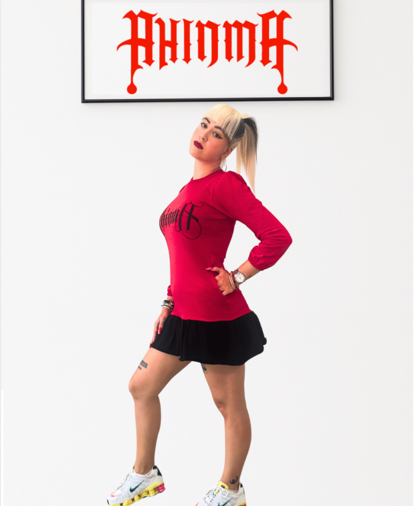 Vestido AHINMA GUERRERA-- En 3 colores Rojo, Negro y Rosa