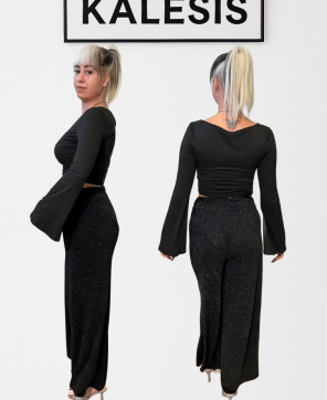 Pantalón KALESIS RUBÍ-- Pantalón de fiesta con brillantina en varios colores