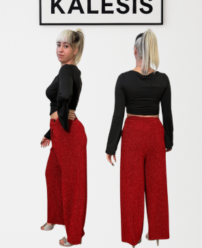Pantalón KALESIS RUBÍ-- Pantalón de fiesta con brillantina en varios colores
