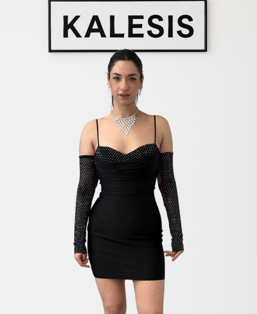Vestido KALESIS EUFORIA - En color negro con brillos