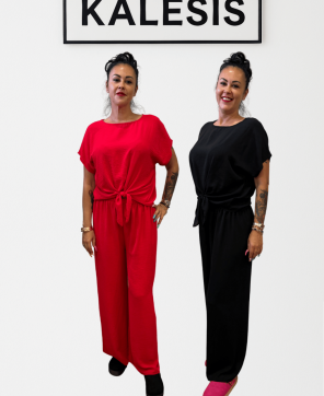 Conjunto KALESIS VICTORIA-- Camiseta y pantalón en Rojo y Negro