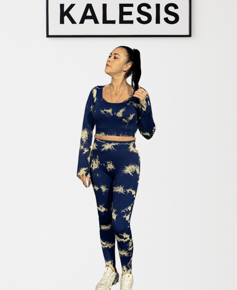 Conjunto KALESIS POWER-- Conjunto de top de manga larga y legging en varios colores