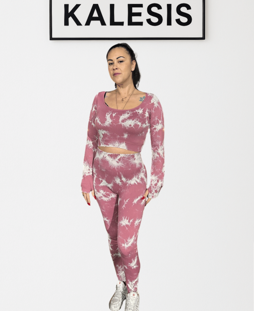 Conjunto KALESIS POWER-- Conjunto de top de manga larga y legging en varios colores