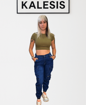 Pantalón Vaquero KALESIS STREET- Pantalón vaquero cargo
