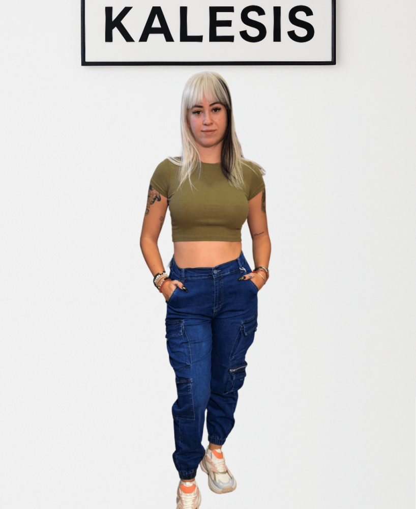 Pantalón Vaquero KALESIS STREET- Pantalón vaquero cargo