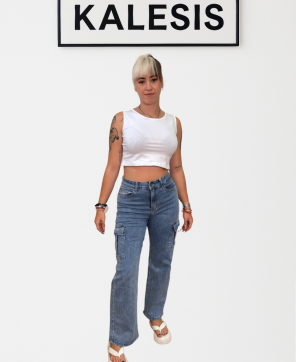 Pantalón KALESIS VAQUERO-- Con bolsillos laterales